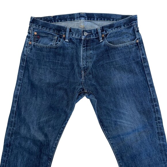 Vintage Ralph Lauren Mens Straight Leg Jeans 36 30 Dark Wash Blue Denim - Picture 3 of 8